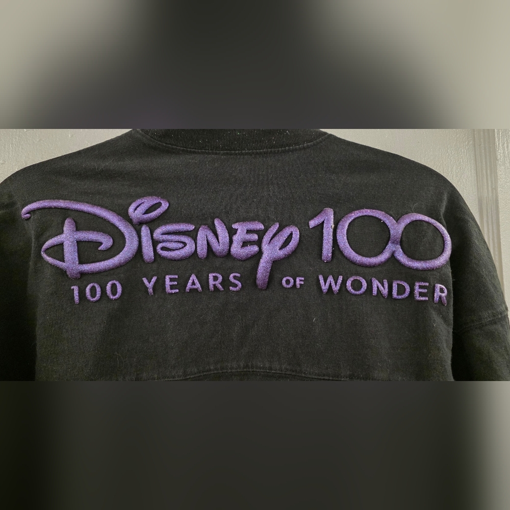 🍁Disney 100 Spirit Jersey Kids Large 10/12 Purple Fireworks Mickey - Picture 4 of 13